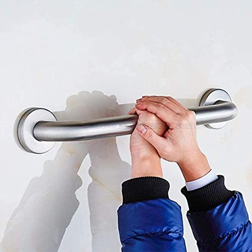 YGCBL Safety Handrail,Handicap Rails Toilet Rail Bathroom Handrail with Sturdy Base Wall Mount Anti-Slip Grip Towel Bar Auxiliary Tools，Suitable for Stairwells, Corridors, Bathrooms, Hotels, Etc.,SIL