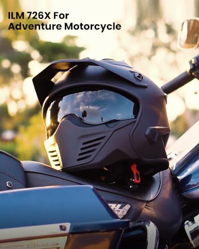 ILM Open Face Motorcycle 3/4 Half Helmet for Dirt Bike Moped