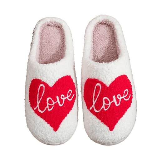 Image of LNERIP Slippers Winter Womens Mens Fluffy Plush Slippers Animals Cute Cartoon House Slippers Cuddly Warm Shoes Indoor Outdoor Girls Women