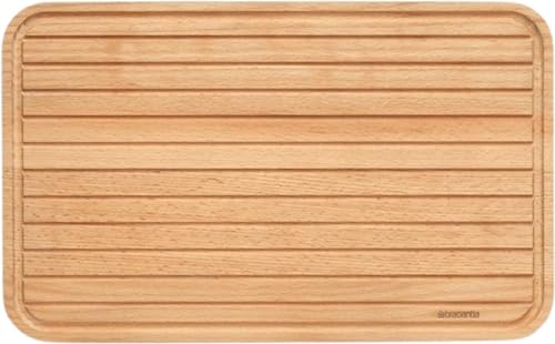 Brabantia Tabla de corte perfilada para pan, base de corte, madera, 40 x 25 cm