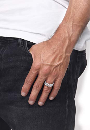 Kuzzoi Anello da Uomo Massiccio (8 mm) in Design a...