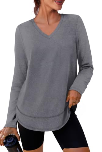 XIEERDUO Womens Workout Tops Long Sleeve Sun Protection Dry Fit Running Gym