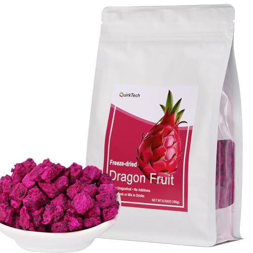 Freeze-Dried Dragon Fruit,6.52 oz,Natural Freeze Dried Fruit,No Added Sugars, Dragonfruits Flakes for Snacks, Baking, Cooking,Drink,Yogurt
