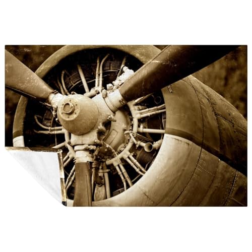 Couverture douce hélice d'avion chaude pour canapé rétro - 2
