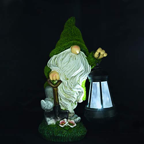 Asawasa Funny Garden Gnome Statue Outdoor Resin Gnome Figurine Outdoor Solar Powered Led Garden Lights 11In Yard Gnome Statues Outdoor Lawn Ornaments Garden Gifts For Mom Front Porch Patio #TOP6