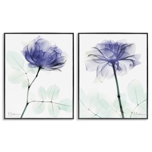 Modern Purple Rose Photography, 16 x 20 Inch Framed Giclée Print Set