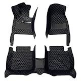 Vonzasi Car Floor Mats Compatible with Pontiac GTO Coupe 2004-2006 Full Set Auto Carpets Luxury Diamond Leather Floor Liner,Black
