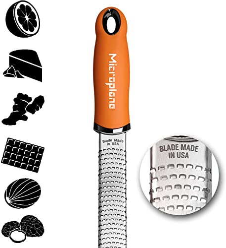 Image of Microplane Premium Classic Series Zester Grater, 18 /8, Orange