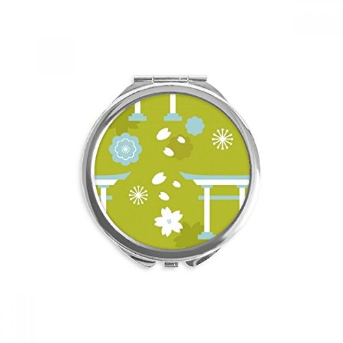 Miroir maquillage portable japon mignon blanc vert bleu : le cadeau idéal