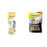 GimCat Käse Rollis - Getreidefreier und vitaminreicher Katzensnack mit echtem Hartkäse & Nutri Pockets - Knuspriger Katzensnack mit cremiger Füllung und funktionalen Inhaltsstoffen