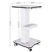 3-Tier Salon Trolly Cart with Wheels,Aluminum Esthetician Rolling Carts with Trays, 88LBS Beauty Cart with Wheels