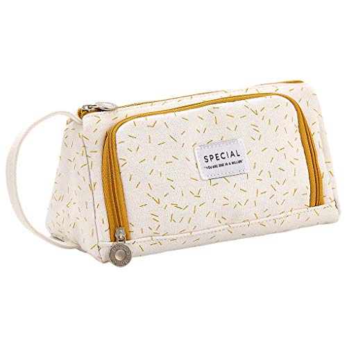 Preisvergleich Produktbild Rolin Roly Federmäppchen Große Kapazität Mäppchen Federtaschen Studenten Reißverschluss Make-up Tasche Griff Durable Bleistift Beutel Stiftetasche