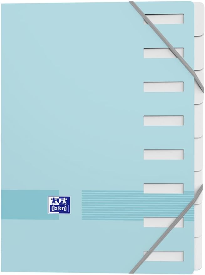 OXFORD Standard Color Life A4 8 Position Folder with Cardboard Envelope Pastel Blue