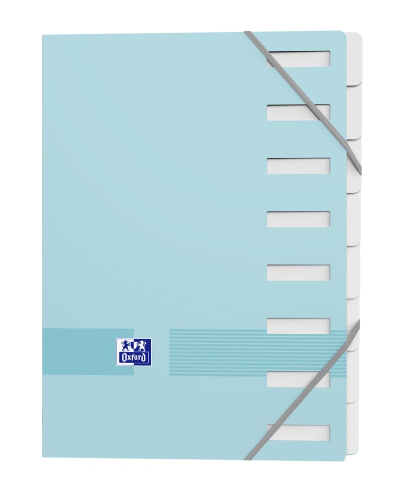 OXFORD Color Life Standard File A4 8 Position Card Cover Pastel Blue