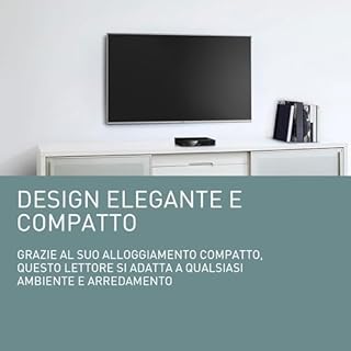 Panasonic DMP-BD84EG-K Lettore Blu-ray Disc/DVD 2D Smart Network, App Internet, Audio ad Alta Risoluzione, Riproduzione HDD Esterno, USB, Ethernet, Design Compatto, Nero