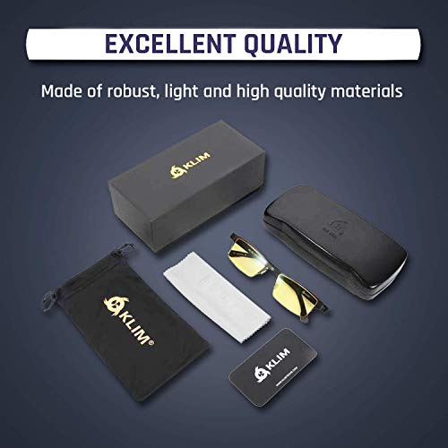 KLIM Optics Blue Light Blocking Glasses + Reduce Eye Strain and Fatigue + Gaming Glasses for PC Mobile TV + Blocks 92% Blue Light + Computer Glasses with UV Protection + NEW 2020 VERSION