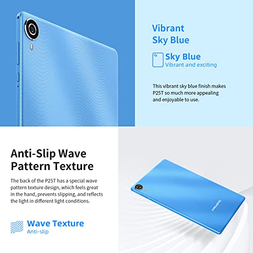 Teclast Tablet 10 Inch Android 12 Tablets, P25T 64Gb Rom 1Tb Expand Tablets, Android 12 3Gb Ram Wi-Fi 6 Tablet Pc, Tableta With 1.8Ghz 4-Core Cpu, 2.4G+5G Wifi, 10.1'' Ips Screen,Dual Cameras, Stereo #TOP7