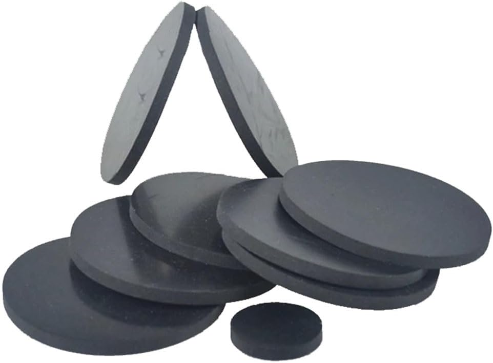Solid Round Seal Gaskets,10Pcs 3mm Thick EPDM Disc, Diameter 5mm-100mm Rubber Sheet(80 x 3mm)