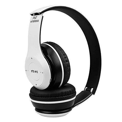 Image of icall P47 Wireless Bluetooth Portable Sports Headphones with Microphone, Memory Card Support (White)
