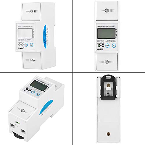 Image of BAYM 5(80) A 120V 60HZ Single Phase Din Rail Digital Modbus Smart Remote KWH Watt Hour Din-Rail Energy Multi-Function Meter LCD with Button 80A