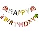 Tiere Bauernhof Happy Birthday Girlande, Bauernhoftiere Geburtstag Girlande, Bauernhof Geburtstag Banner, Bauernhoftiere Happy Birthday Deko für Erwachsenes Kinder Baby Geburtstags Party