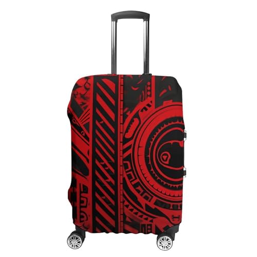 Black And Red Luggage Cover, Washable Elastic Suitcase Cover Protector Fit 18-32 Inch Luggage