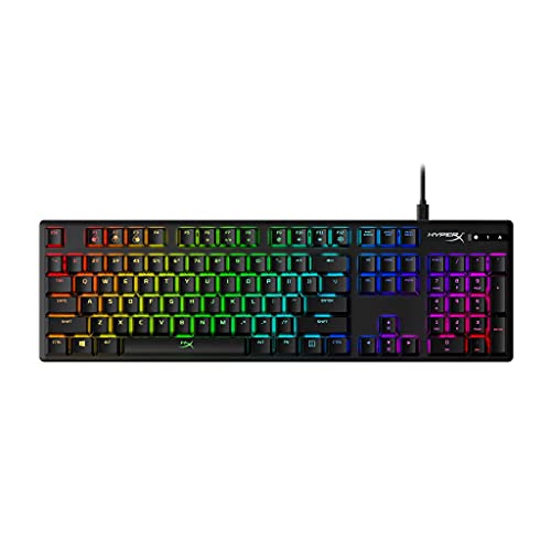 HyperX Alloy Origins - Mechanical Gaming Keyboard - Software-Controlled Light & Macro Customization - Compact Form Factor - Linear Switch - HyperX Red - RGB LED Backlit (Renewed)