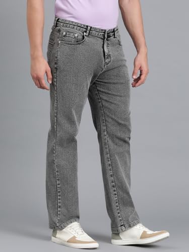 Image of KOTTY Men's Solid Straight Fit /Skinny Fit /Relaxed Fit Comfortable and Strechable Stylish Looking Jeans