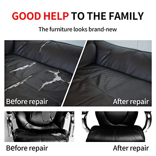 Shagoom Leather Repair Patch, 17X79 Inch Self Adhesive Waterproof, Diy Large Patches For Couches, Furniture, Kitchen Cabinets, Wall (Black) #TOP3