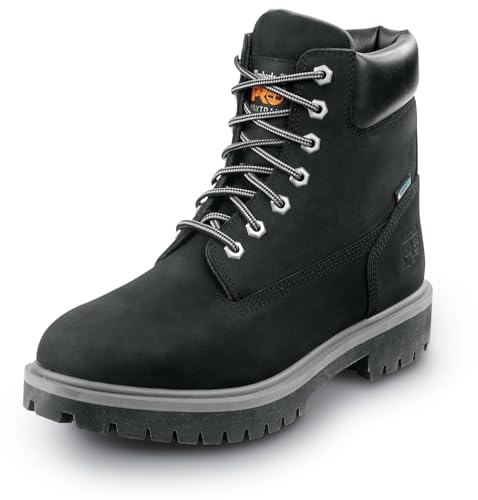 Timberland PRO Mens 6 Black Nubuck/Gray Direct Attach MaxTRAX Steel Toe Waterproof Insulated Boot (13.0 W)
