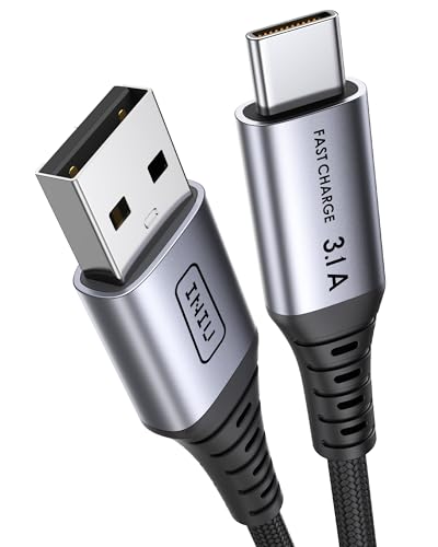 INIU USB C Kabel 2m, Typ C 3,1A Handy Ladekabel USB auf USB C Schnellladekabel, Nylon USB-C Aufladekabel Lang für iPhone...