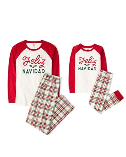 Image of The Children's Place Family Matching Holiday Long Sleeve Pajama Sets, Cotton