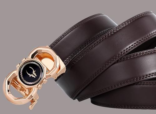 Image of WildHorn Men's Genuine Leather Belt for Men| Premium Auto-Lock Buckle | Adjustable up to 48 inch | Formal & Casual Wear | Micro-Adjust Fit | Including Stylish Gift Box