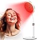 Relhafethy Rotlichtlampe mit Sockel, 660nm&850nm Infrarotlampe, 3-in-1 Chip Design & Verstellbarer Schwanenhals &15/30/45 Minuten Timer, 100LEDs Rotlichtlampe für Den Heimgebrauch