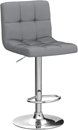 Miniatura 5 de Yaheetech Taburetes de bar XL modernos y ajustables sillas de isla de cocina altura de mostrador sillas giratorias sin reposabrazos con base más