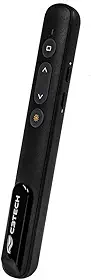 C3Tech Apresentador Sem Fio AP-600 Preto, Laser 650nm, Receptor Duplo USB-A + USB-C, Bateria Recarregável, Plug and Play, 10m, Windows MacOS Linux