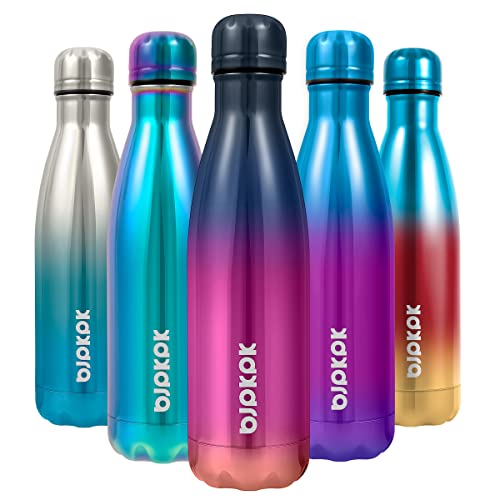 Image of BJPKPK 17 oz Insulated Water Bottle, Stainless Steel Flask, Leak Proof