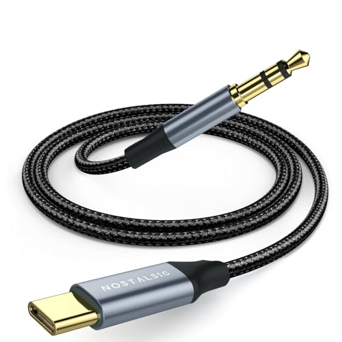 NOSTALSIC USB C to 3.5 mm ϊ AUX P[u I[fBIA_v^ DAC 24bit/96KHzΉiC҂ iPhone15 16 V[Y/iPad Pro/Android/Type CȂǂ̋@ɑΉ (1m)