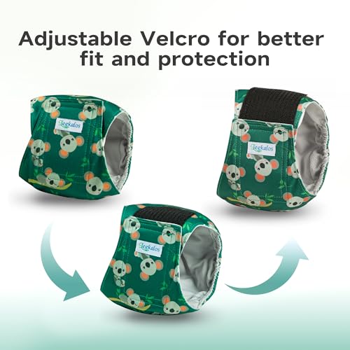 Leekalos Male Dog Diapers, Dog Belly Bands for Male Dogs Wraps Washable Doggie Diapers High Absorbing Dog Belly Bands(5 Pack) (Octopuses+Plain, Small(11\"-14\"))