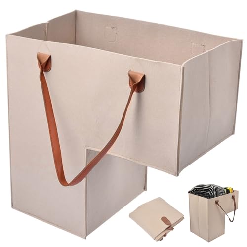 La Mejor Selección de Cestos de escalera que puedes comprar esta semana. 48 Cestas de escaleras para escaleras de madera, cesta de escaleras, manijas de cuero de cesta de escalera de fieltro en forma de L, cesta de paso plegable, 16.5x16.5x9.8 Cestas de...