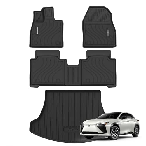 WENNEBIRD All Weather Floor Mats & Cargo Liner for 2023-2026 Lexus RZ 300e, RZ450e, Platinum TPE Anti-Slip Waterproof Liners - 4-Pc Set