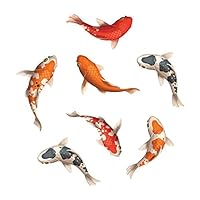 AnTina TAPES® hochwertige Anti-Rutsch-Aufkleber mit Motiv für Dusche & Badewanne, Sticker rutschhemmend & selbstklebend, als Badematte Duschmatte inkl. Reinigungsmittel (Set 3, japanische Kois)