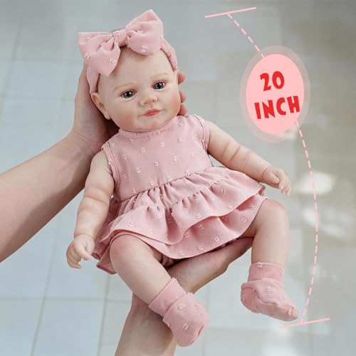 Muñeca Reborn 20" con Dos Conjuntos de Ropa, Realista miniatura 4