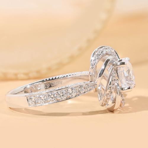 Brand Adjustable Moissanite & Diamond Women's Engagement Rings - Solitaire & Promise - Wedding & Daily Wear - Size Available3