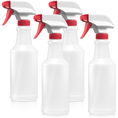 Bar5F 16-Ounce Spray Bottles Heavy-Duty Leakproof Plastic Adjustable Nozzle Mist
