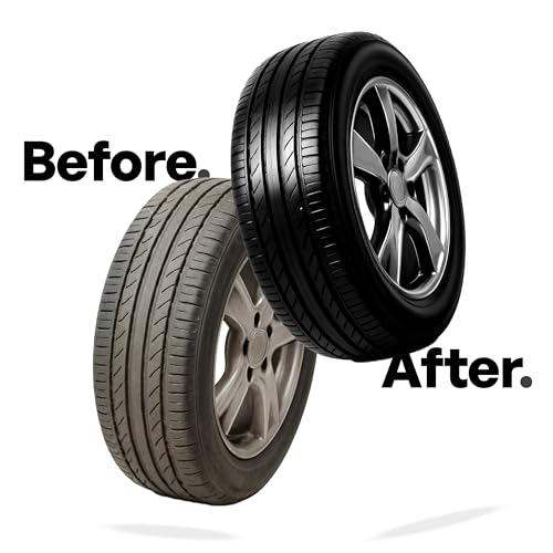 Image of AutoBros Instant Tyre & Trim Shine Restorer (250ml) with Applicator Pad | Extreme Black Shine & Hydrophobic Coating | Long-Lasting Protection for Tyres | Non-Greasy Tyre Polish for Car