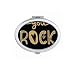 You Rock Gold Quote Handwrite Mirror Oval Portable Hand Pocket Makeup
