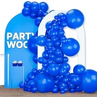 PartyWoo Royal Blue Balloons 120pcs Different Sizes Pack of 18 12 10 5 Inch Dark Blue Balloon Arch Kit for Baby Shower Gender Reveal Graduation Under The Sea Birthday Party Decorations Blue-Y5