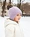 Century Star Baby Boy Girl Winter Hat- Warm Knit Satin Lined Beanie for Infant Toddler Purple 6-12 Months