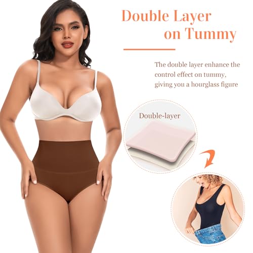 Image of Werena Tummy Control Shapewear for Women High Waisted Body Shaper Panties Slimming Girdle Shaping Briefs